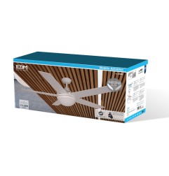 Ventilador de techo modelo adriatico. color blanco. potencia: 60w aspas: ø132cm con mando a distancia edm