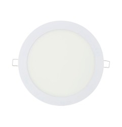 Downlight led empotrable redondo 20 w luz fria 6400 k 1500 lm blanco ø22,5 cm