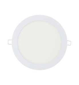 Downlight led empotrable redondo 20 w luz fria 6400 k 1500 lm blanco ø22,5 cm