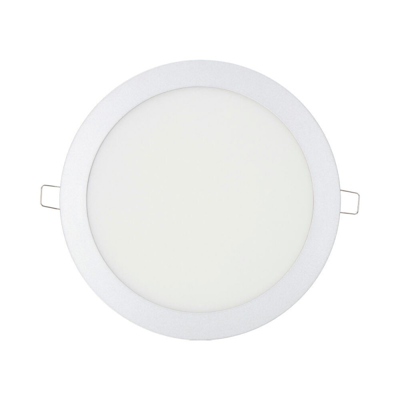 Downlight led empotrable redondo 20 w luz fria 6400 k 1500 lm cromado ø22,5 cm