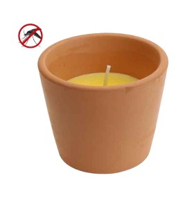 Vela citronela terracota ø5,5x5cm euro/uni