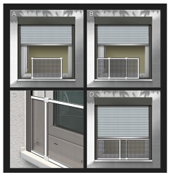 Mosquitera con marco extensible blanco medidas: 50x75-142cm