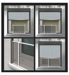 Mosquitera con marco extensible blanco medidas: 50x75-142cm