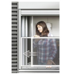 Mosquitera con marco extensible blanco medidas: 50x75-142cm