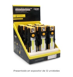 Linterna led xl doble funcion con gancho + iman 3xaaa (pilas incluidas)