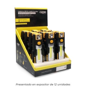 Linterna led xl doble funcion con gancho + iman 3xaaa (pilas incluidas)
