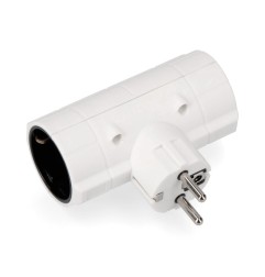 Clavija doble economica t/tl 16a 250v 4,8mm (retractilada) edm