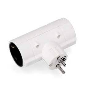 Clavija doble economica t/tl 16a 250v 4,8mm (retractilada) edm