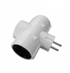 Clavija triple economica t/tl 16a 250v 4,8mm (retractilada) edm (old-153)