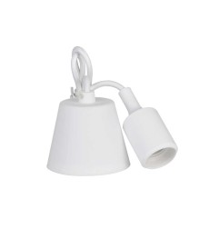 Lámpara colgante de silicona e27 60 w color blanco