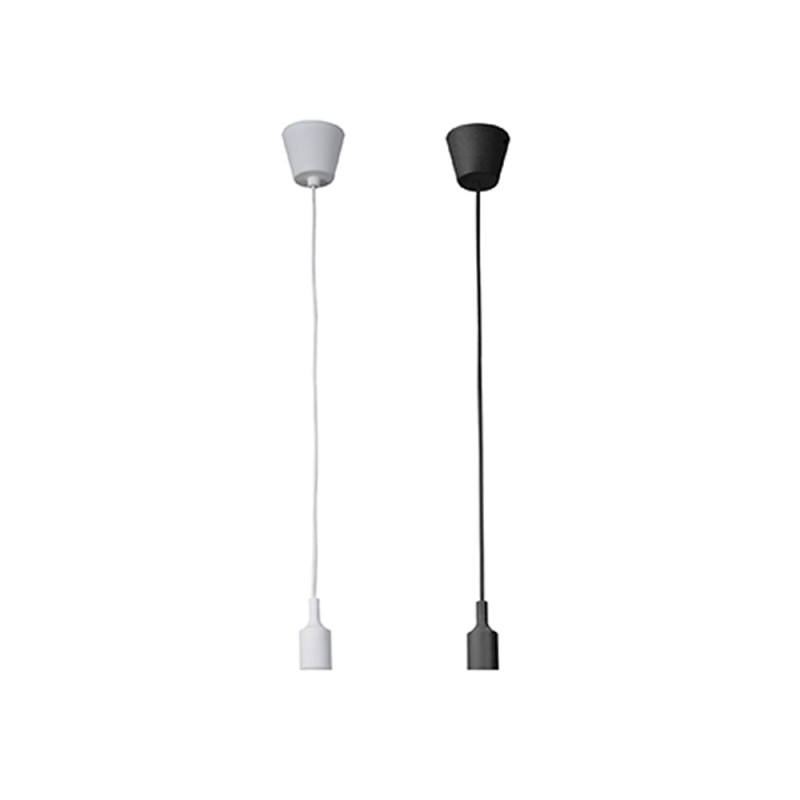 Lampara colgante de silicona e27 60 w color negro