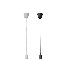 Lampara colgante de silicona e27 60 w color negro