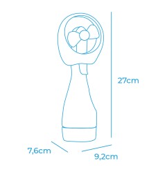 Ventilador pulverizador de agua 2 x aa (no incluidas), colores surtidos