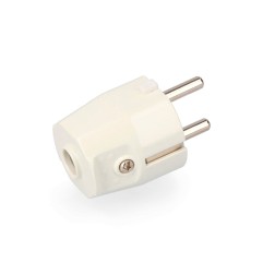 Clavija tipo f 4,8mm 10/16a t/tl blanca (envasada)