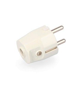 Clavija tipo f 4,8mm 10/16a t/tl blanca (envasada)