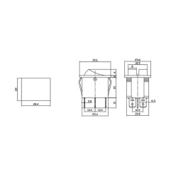 Interruptor doble 15a 250v verde