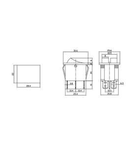 Interruptor doble 15a 250v verde