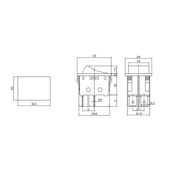 Interruptor bipolar 15a 250v verde empotrable