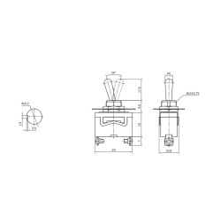 Interruptor unipolar rabillo metalico 10a 250v