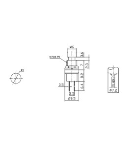 Pulsador 1a 250v