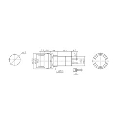 Interruptor unipolar base redonda 1a 250v colores surtidos