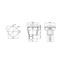 Interruptor de balancin 6,5a 250v