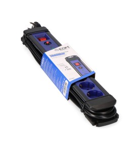 Prolongador con 6 tomas con protector + interruptor 3m.