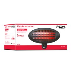 Estufa de cuarzo de exterior 2000 w soporte a pared