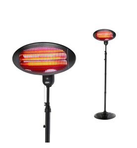 Estufa de cuarzo de exterior 2000 w soporte a pared + pie