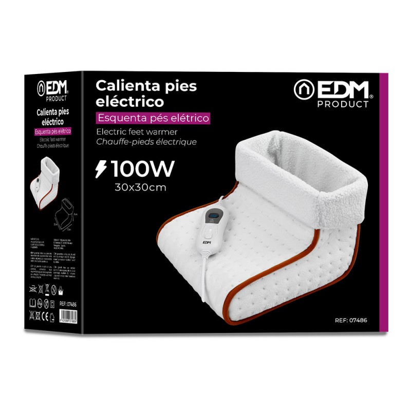 Calienta pies eléctrico 100 w 30 x 30 x 24 cm