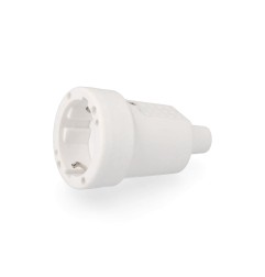 Base aerea de goma 10/16a 250v t/tl ip44 4,8mm blanca (retractilada) edm