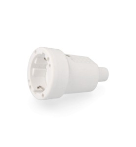 Base aerea de goma 10/16a 250v t/tl ip44 4,8mm blanca (retractilada) edm