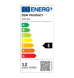 Aplique led circular blanco 12 w 4000k luz día ip65 ø19,2 x 7,2 cm