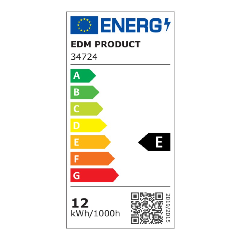 Aplique led circular blanco 12 w 4000k luz día ip65 ø19,2 x 7,2 cm