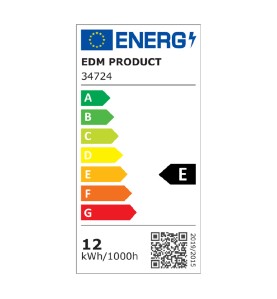 Aplique led circular blanco 12 w 4000k luz día ip65 ø19,2 x 7,2 cm
