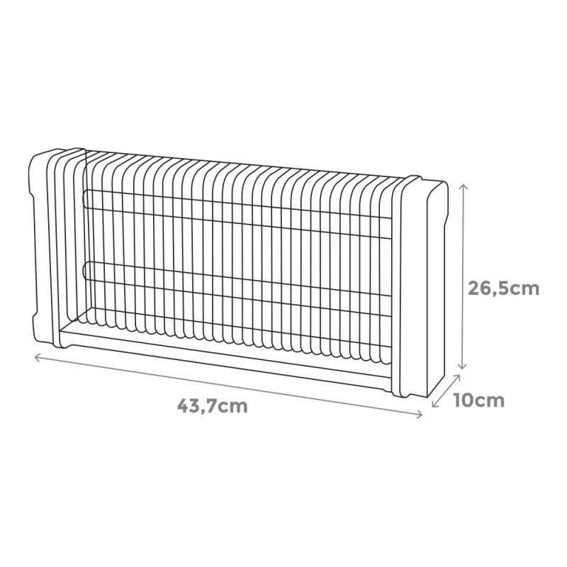 Mata insectos profesional eléctrico 2x10w 80m² 43,7x10x26,5cm 340° color negro edm