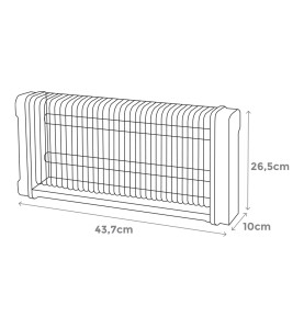Mata insectos profesional eléctrico 2x10w 80m² 43,7x10x26,5cm 340° color negro edm