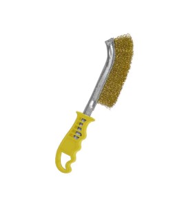 Cepillo con mango de plastico de bronce