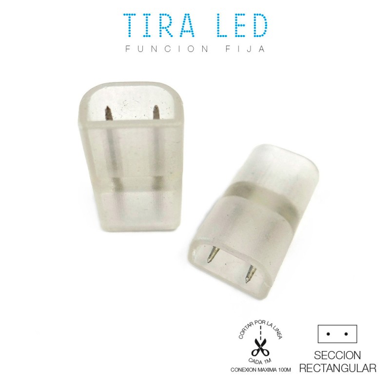 Empalme recto para dos tiras de led