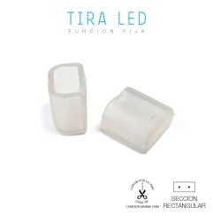 Protector tapon final para tira de led