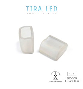 Protector tapon final para tira de led