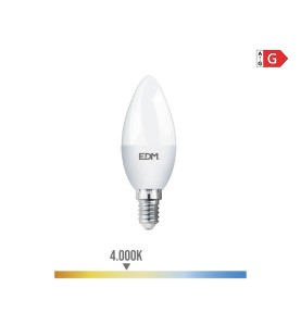 Bombilla vela led e14 5 w 400 lm 4000 k luz dia ø3,5 x 10 cm