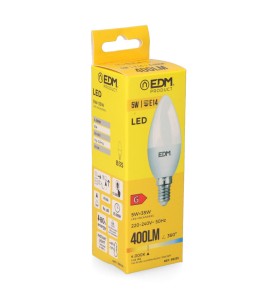 Bombilla vela led e14 5 w 400 lm 4000 k luz dia ø3,5 x 10 cm