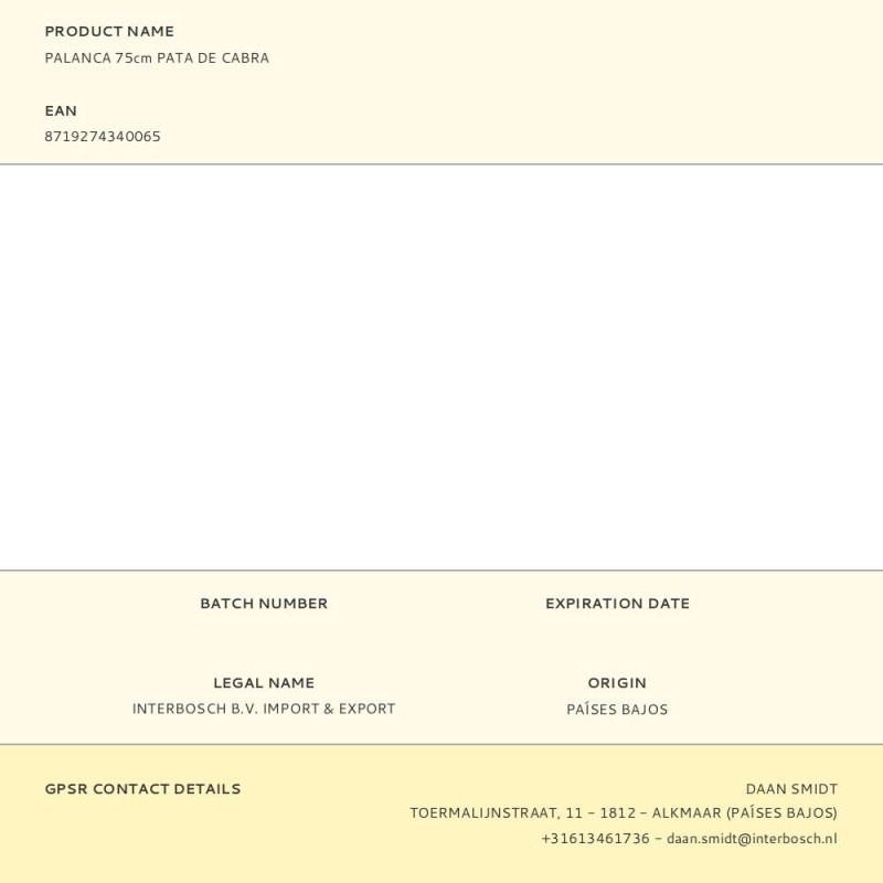 Palanca 75cm pata de cabra