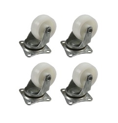 Set 4 ruedas 50mm blancas