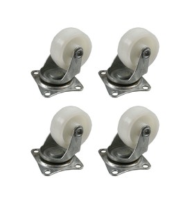 Set 4 ruedas 50mm blancas