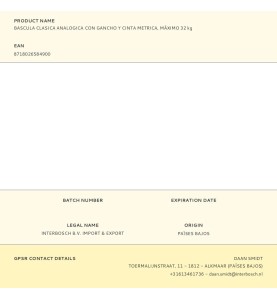 Bascula clasica analogica con gancho y cinta metrica, máximo 32 kg