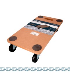 Carretilla con base de madera peso máximo 200kg, medidas: 58x30x12cm