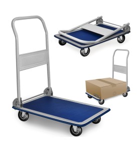 Carretilla metàlica plegable con ruedas max. 150kg 73x47x83cm