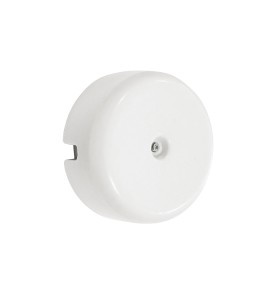 Caja de empalmes superficie, embellecedor porcelana serie vintage ø110mm, estructura interior ø80x40mm blanca